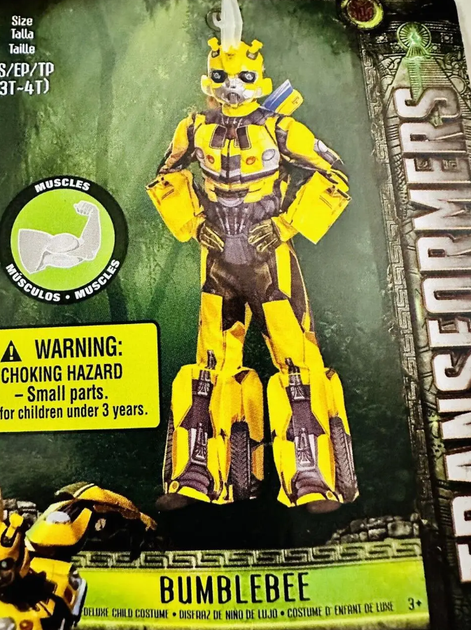 Костюм Трансформер Бамблби 3-4 лет с маской 94-109 см Transformers Bumblebee Deluxe Costume S06433 - изображение 6