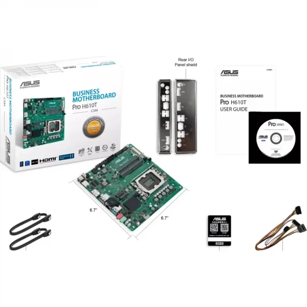 Материнcкая плата Asus Pro h610t-csm (s1700, Intel h610, ddr5) - изображение 7