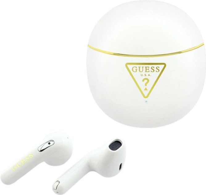 Słuchawki Guess Gold Line Triangle White (GUTWSA15HETH) - obraz 4
