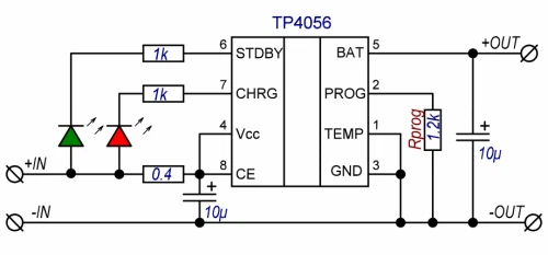 Контроллер заряда Li-ion аккумуляторов TP4056 ESOP-8 (набор 10 шт.) для ремонта и DIY - изображение 2