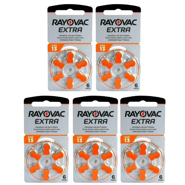 Батарейки Rayovac ZA13 PR48 для слуховых аппаратов 1.45V цинк-воздушные (Zinc Air) 30 шт срок до 2029 года - изображение 6