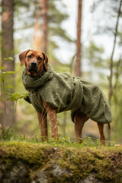 Толстовка для собак на Seawool-подкладке PAIKKA Sherpa Shirt Olive 55 - изображение 7