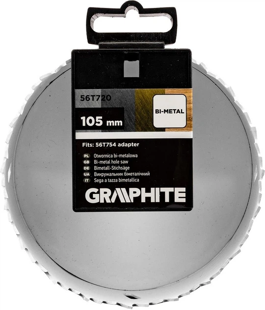 Біметалевий свердло Graphite 105 мм 56T720 (5902062117700) - зображення 3