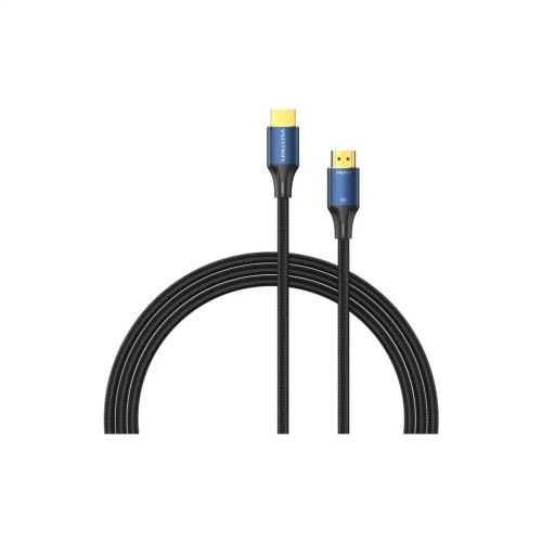 Кабель мультимедійний HDMI M to HDMI M 1.0m 8K cotton braided blue Vention (ALGLF) Vention ALGLF 995949 - зображення 2