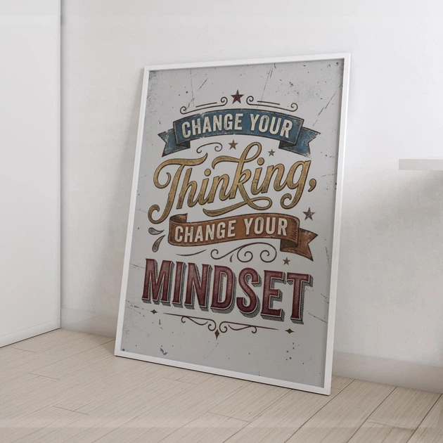 Мотивационный постер Change Your Thinking Change Your Mindset А3 30х42 см (MOTN015_А3) - изображение 4