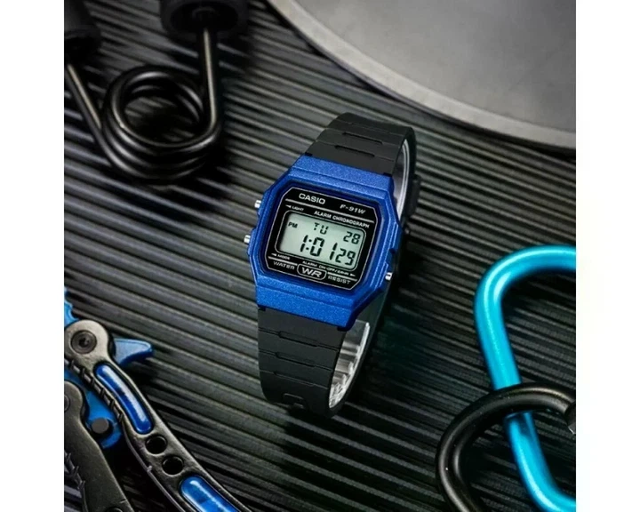 Наручные часы Casio F-91WM-2A, цифровые, полимерный ремешок, водозащита 30 м - Фото 4 Наручные часы Casio F-91WM-2A, цифровые, полимерный ремешок, водозащита 30 м - изображение 4