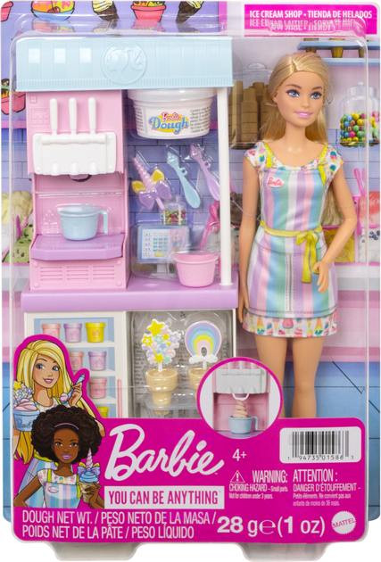 Ігровий набір Barbie Кафе-морозиво з лялькою HCN46 (194735015863) - зображення 2