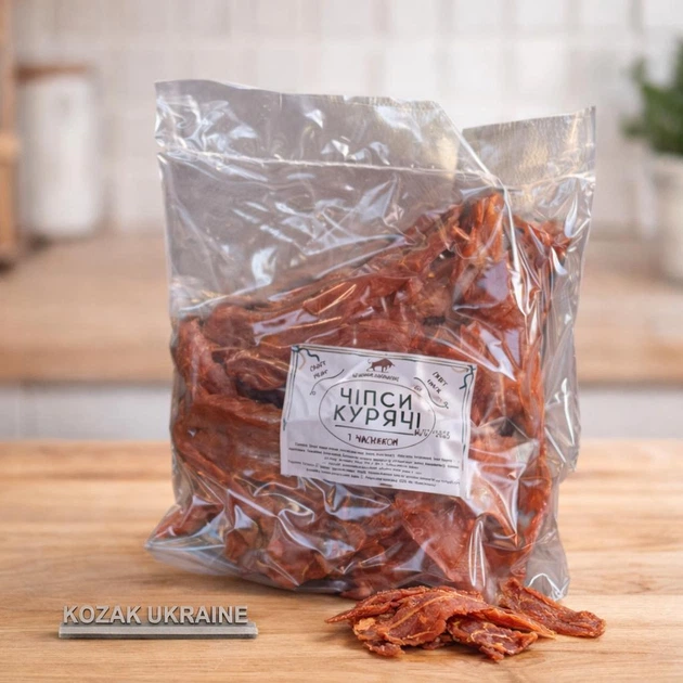 Чіпси курячі з часником Craft Meat 500г- хрусткий смак з артоматом спецій - Фото 1 Чіпси курячі з часником Craft Meat 500г- хрусткий смак з артоматом спецій - зображення 1
