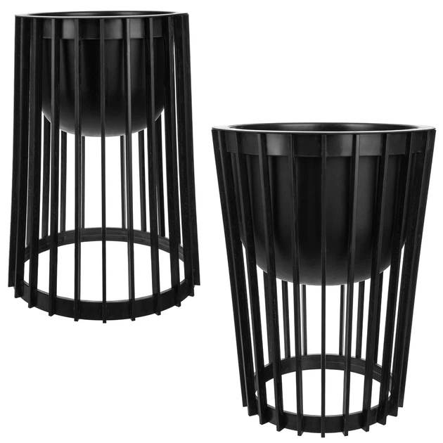 Квітник двосторонній Kadax Aytre + 2 вставки 40 см Чорний K12533 (5906638322956) - зображення 5