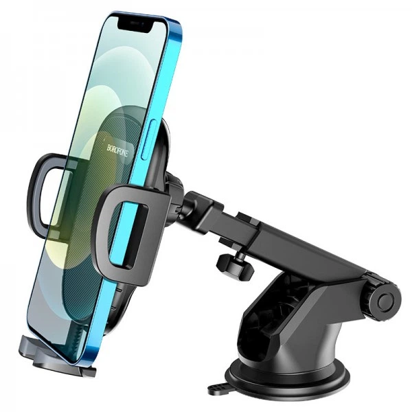 Автотримач для телефона BOROFONE BH53 Windy center console car holder Black Grey (6931474751867) (20495) - изображение 6