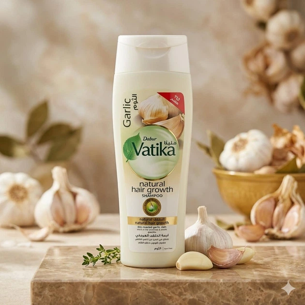 Чесночный шампунь для ломких волос укрепляющий Dabur Vatika Garlic Shampoo 180 мл - изображение 2