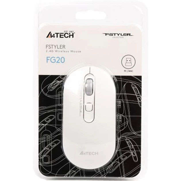 Мишка A4Tech FG20 White - зображення 6