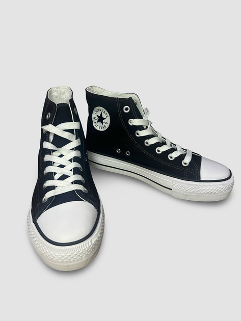 Жіночі кеди високі з вишивкою Converse Chuck Taylor All Star lift hi чорні 36 - Фото 2 Жіночі кеди високі з вишивкою Converse Chuck Taylor All Star lift hi чорні 36 - зображення 2