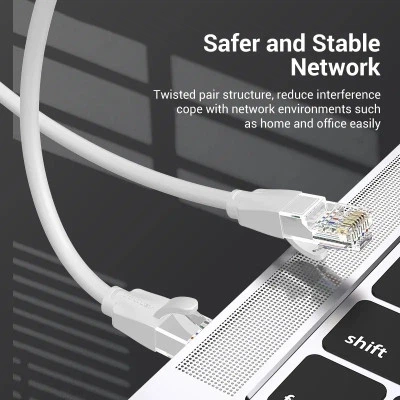 Патч-корд 2 м, UTP cat 6 RJ-45 gray VENTION (IBEHH) - зображення 2