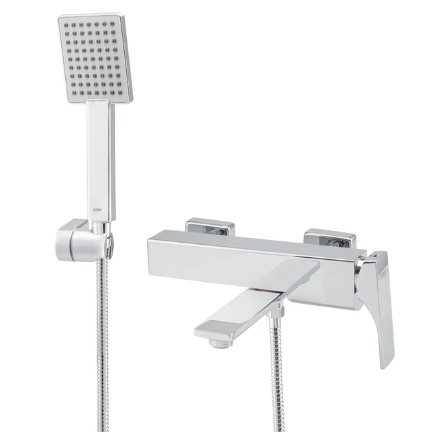 Смеситель для ванны с коротким изливом KOER KB-41010-01 (Цвет хром) (KR3484) - изображение 2