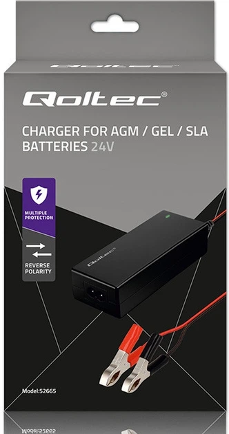 Automatyczna ładowarka Qoltec do akumulatora AGM/GEL/STD 24 V 2 A 48 W (5901878526652) - obraz 13