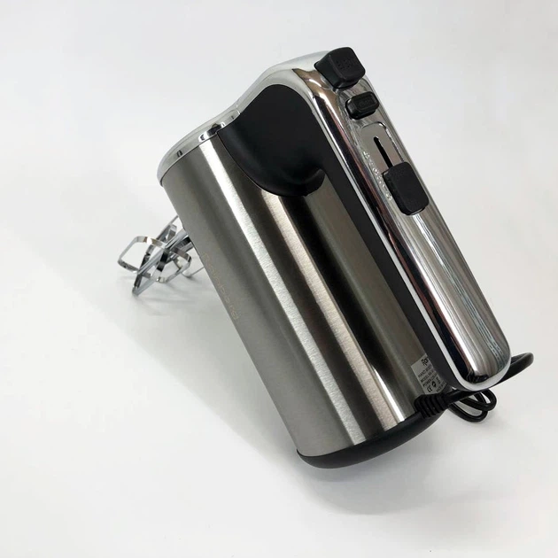 Миксер ручной Rainberg RB-1012 600 Вт 5 скоростей турборежим, кухонный миксер с венчиками и крюками для теста - изображение 8