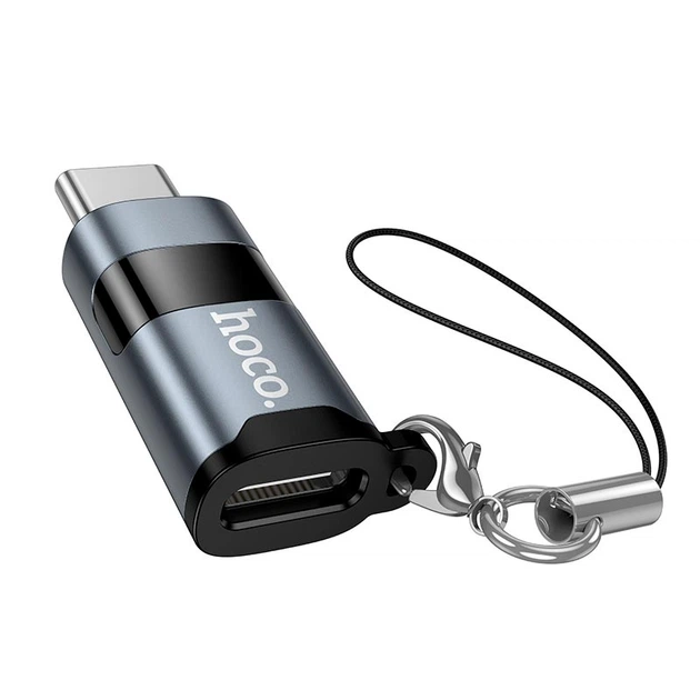 Перехідник HOCO Type-C male to Type-C female screen display adapter UA44A |PD 100W| grey - изображение 4