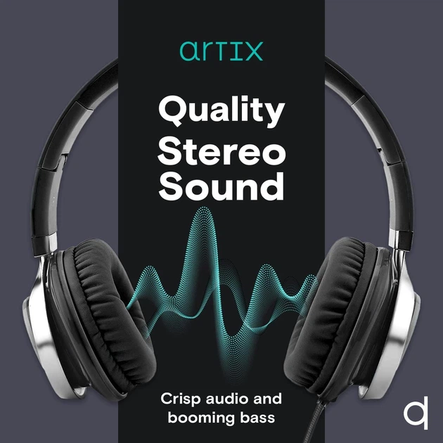Складані навушники Artix CL750 з мікрофоном - зображення 3
