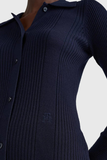 Жіночий приталений джемпер Tommy Hilfiger Polo на розстібних ґудзиках XXS WW0WW37342 DW5 XXS - зображення 2