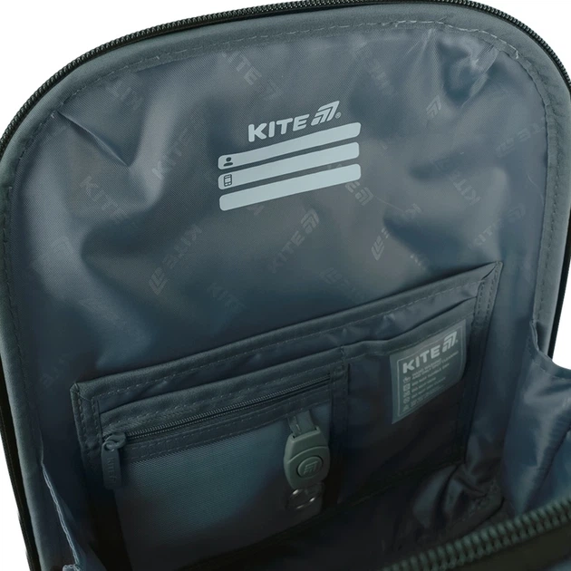 Рюкзак шкільний Kite Education 555S для хлопчика Сірий 36.5x27x15.5см 14 л Ортопедичний каркасний 1-4 клас спинка Ergo Kids (K26-555S-5) - зображення 9