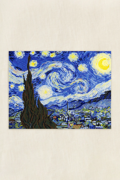 Набор для вышивки крестом The Starry Night by Van Gogh Звездная ночь Ван Гог DMC BK1995 48 х 42 см - Фото 3 Набор для вышивки крестом The Starry Night by Van Gogh Звездная ночь Ван Гог DMC BK1995 48 х 42 см - изображение 3