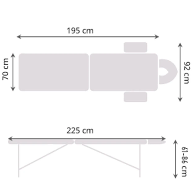 Складной деревянный массажный стол, двухсекционный Medimas Prosport-2, 195 x 70 cм, оранжевый - изображение 10