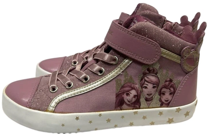 Дитячі високі кеди для дівчинки Geox J254GB011AJ-C8233 31 Рожеві (8050036549495) (955555910002987) - Уцінка - зображення 2