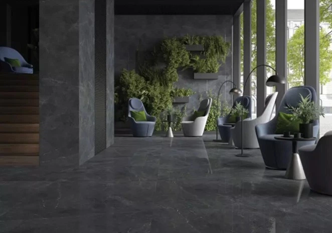 Керамограніт Cerrad Gres Distinct Graphite Silky Cristal 119,7x119,7см (5903313346634) - Фото 4 Керамограніт Cerrad Gres Distinct Graphite Silky Cristal 119,7x119,7см (5903313346634) - зображення 4