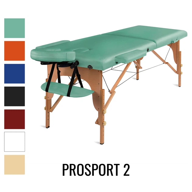 Складной деревянный массажный стол, двухсекционный Medimas Prosport-2, 195 x 70 cм, зеленый - Фото 2 Складной деревянный массажный стол, двухсекционный Medimas Prosport-2, 195 x 70 cм, зеленый - изображение 2