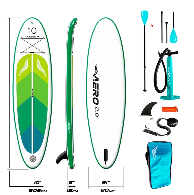 Надувная SUP доска AERO Bound 2.0 (305х15х80см) 10' Зеленый лист - Фото 2 Надувная SUP доска AERO Bound 2.0 (305х15х80см) 10' Зеленый лист - изображение 2