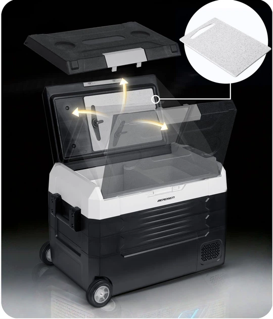 Холодильник туристичний компресорний Berdsen Icemax 400 40 л Чорно-сірий (5903890631086) - зображення 5