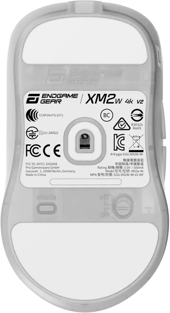 Мышь Endgame Gear XM2w 4k v2 Wireless White Frost (PGW-EG-MOU-082) - изображение 13
