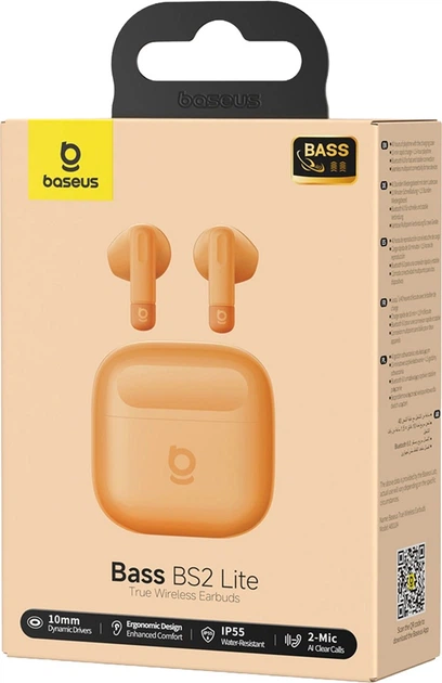 Słuchawki Baseus Bass BS2 Lite TWS Orange (A0010A09) - obraz 5