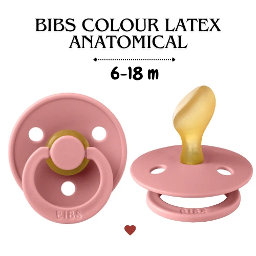 Пустушка BIBS 6-18 мeс Colour Latex Anatomical (анатомичная) – Dusty Pink - Фото 1 Пустушка BIBS 6-18 мeс Colour Latex Anatomical (анатомичная) – Dusty Pink - изображение 1