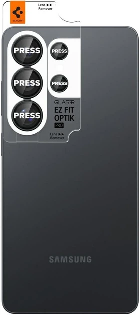 Szkło hartowane Spigen Optik Pro HD Glas.TR EZ Fit do Samsung Galaxy S26 Ultra Black 2 szt. (AGL11076) - obraz 2