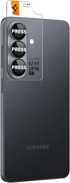 Szkło hartowane Spigen Optik Pro HD Glas.TR EZ Fit do Samsung Galaxy S26 Black 2 szt. (AGL11099) - obraz 2