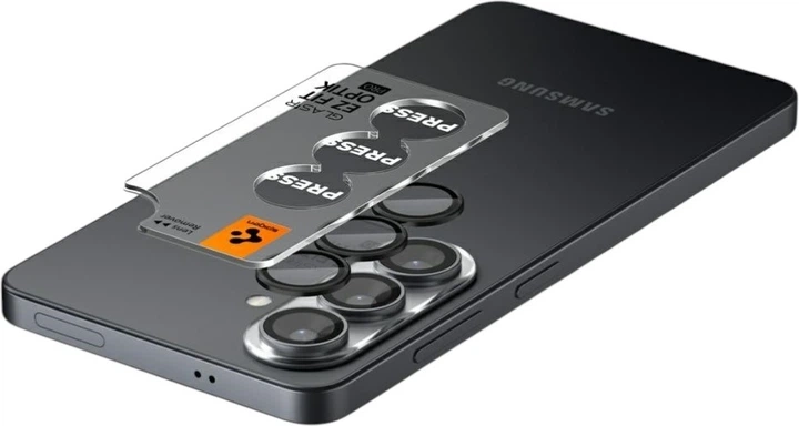 Szkło hartowane Spigen Optik Pro HD Glas.TR EZ Fit do Samsung Galaxy S26 Black 2 szt. (AGL11099) - obraz 4