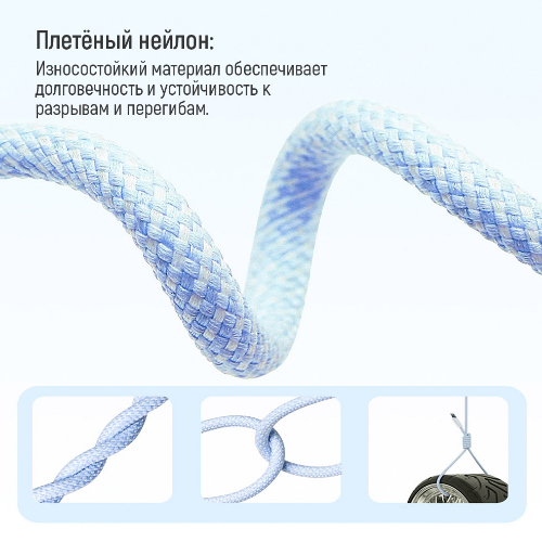 Кабель USB PD Type-C/Type-C ColorWay CW-CBPDCC061-BL 3,0A 60W 1м синій - изображение 7