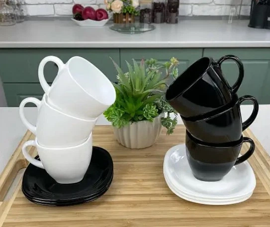 Набір чайний Luminarc Carine Black&White 220мл 12 предметів (2371d) - зображення 6