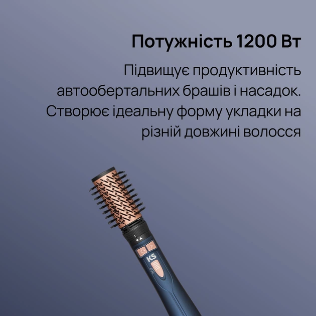 Фен-щетка KS 4in1 H302 Blue - изображение 4