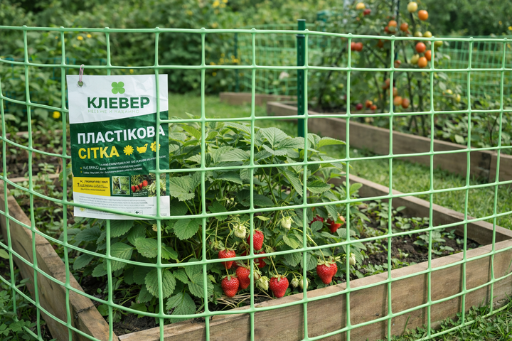 Сетка садовая пластиковая Клевер для заборов и сада 85×95 мм 50 см×5 м Светло-зеленый - изображение 6