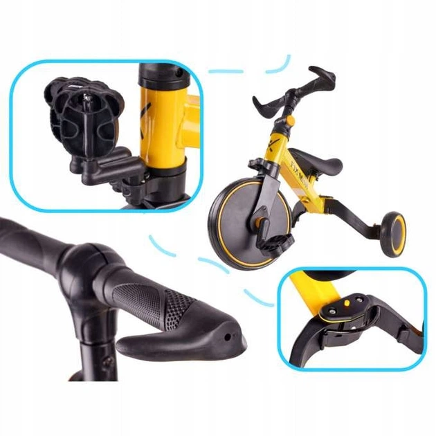 Трехколесный велосипед беговел Ikonka Trike Fix Mini 8" 3в1 - изображение 5