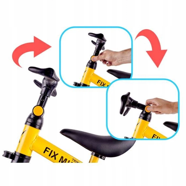 Трехколесный велосипед беговел Ikonka Trike Fix Mini 8" 3в1 - изображение 6
