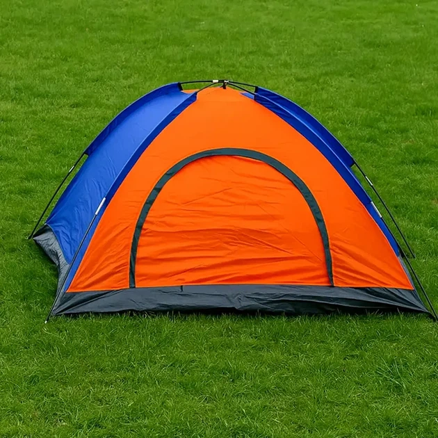 Тримісний намет 200х150 см водонепроникний з москітною сіткою для кемпінгу синій колір - Фото 2 Тримісний намет 200х150 см водонепроникний з москітною сіткою для кемпінгу синій колір - зображення 2