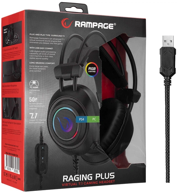 Słuchawki Rampage RM-K19 Plus Black (8680096085895) - obraz 8