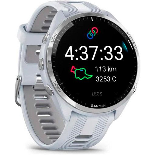 Смарт-часы Garmin Forerunner 965 Titanium Bezel with Whitestone Case Silicone Band (010-02809-01/11 - изображение 2