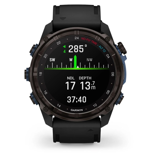 Смарт-часы Garmin Descent Mk3i – 43 mm Carbon Gray DLC Titanium w. Black Silicone Band (010-02753-10/11) - Фото 5 Смарт-часы Garmin Descent Mk3i – 43 mm Carbon Gray DLC Titanium w. Black Silicone Band (010-02753-10/11) - изображение 5