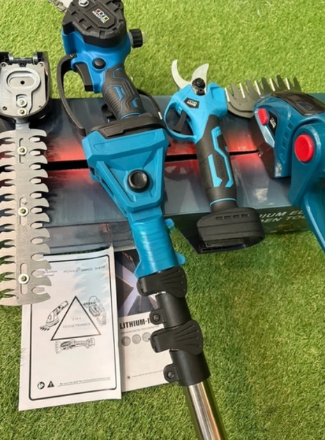 Акумуляторний набір 4в1 Krafftec 48V/8Ah: секатор DUP570, мініпила DUC170Z, розбірна штанга 2,7 м та кущоріз - зображення 5