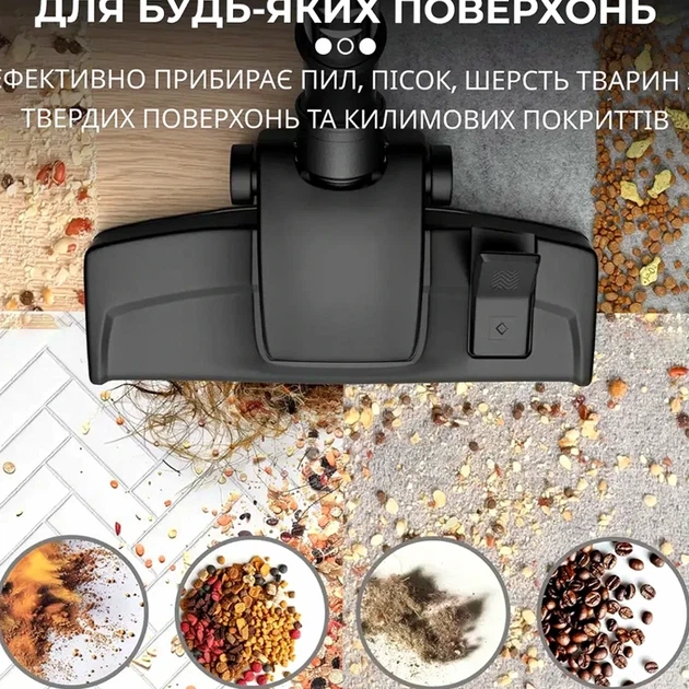 Пылесос Sokany SK-13007 мощностью 4000 Вт с мешком для сухой уборки объемом 28л цвет серый - Фото 7 Пылесос Sokany SK-13007 мощностью 4000 Вт с мешком для сухой уборки объемом 28л цвет серый - изображение 7